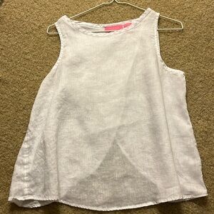 Isaac Mizrahi New York women’s linen sleeveless top, medium